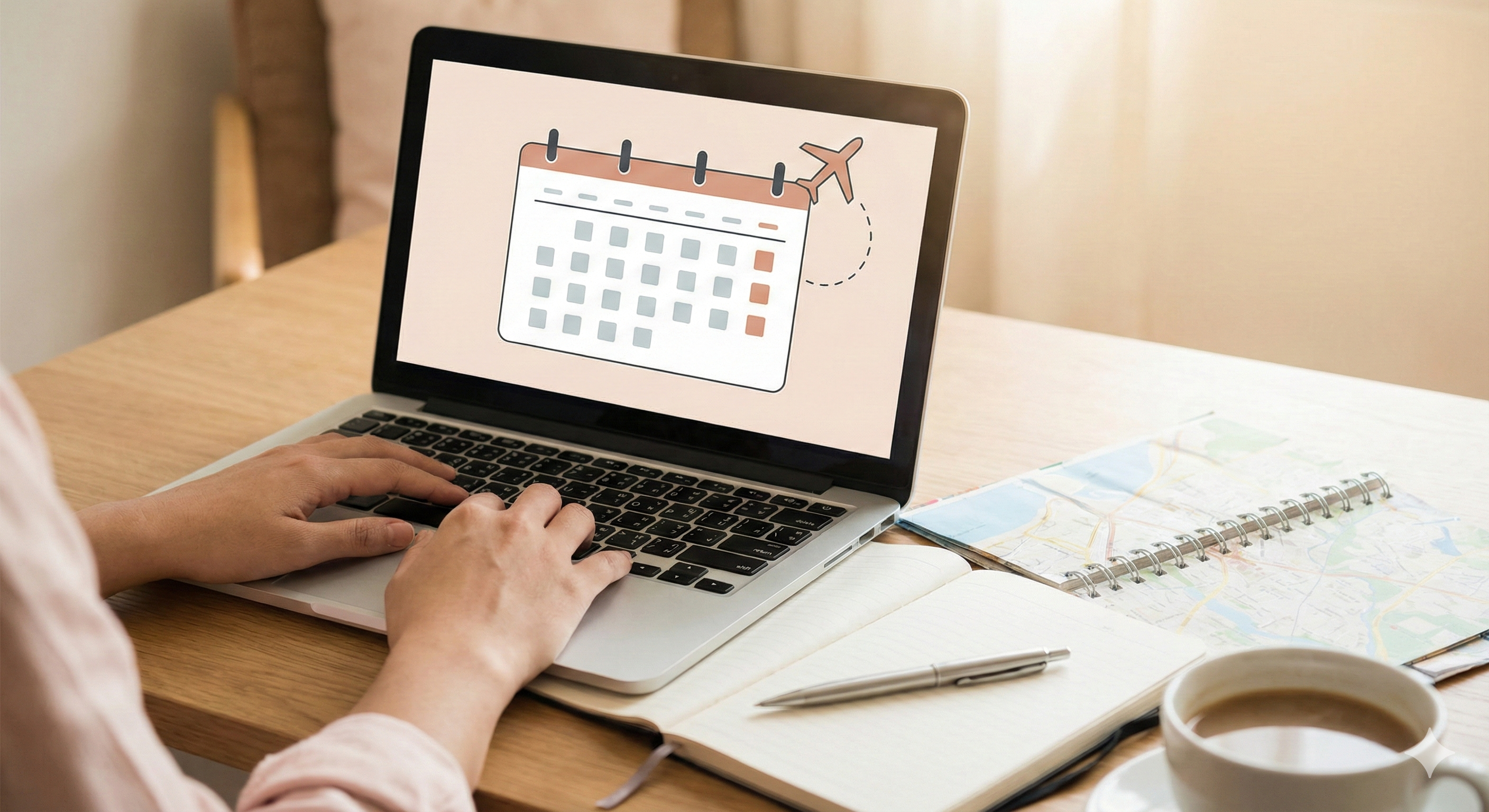 Rezervace letenek na přenosném počítači - včasné plánování cestování